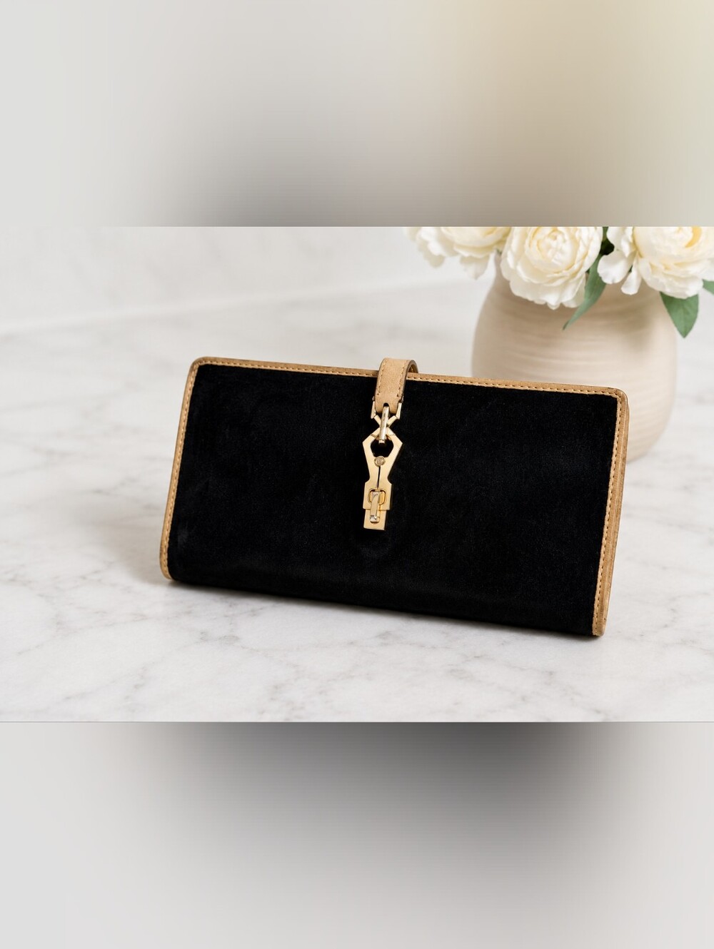 GUCCI Vintage Jackie Suede Wallet